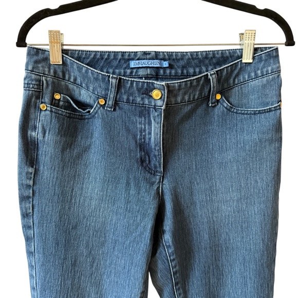 J MCLAUGHLIN LEXI DENIM JEANS TAPERED LEG COTTON STRETCH CASUAL CHIC COASTAL 6 - Picture 3 of 11